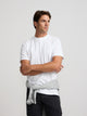 T-shirt lisa minilogo emblema branco