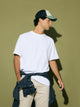 Camiseta lisa minilogo parche blanco