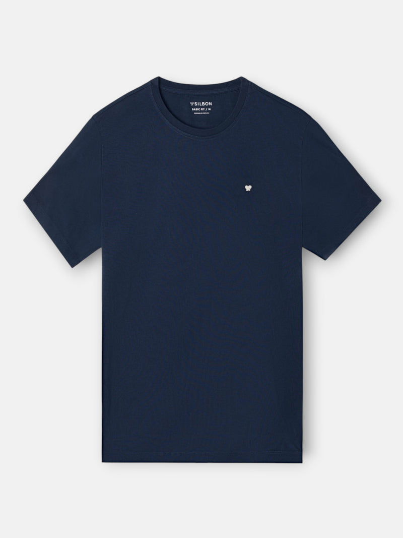 Classic navy blue mini-logo terry t-shirt