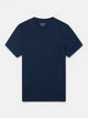 Camiseta lisa minilogo parche azul marino