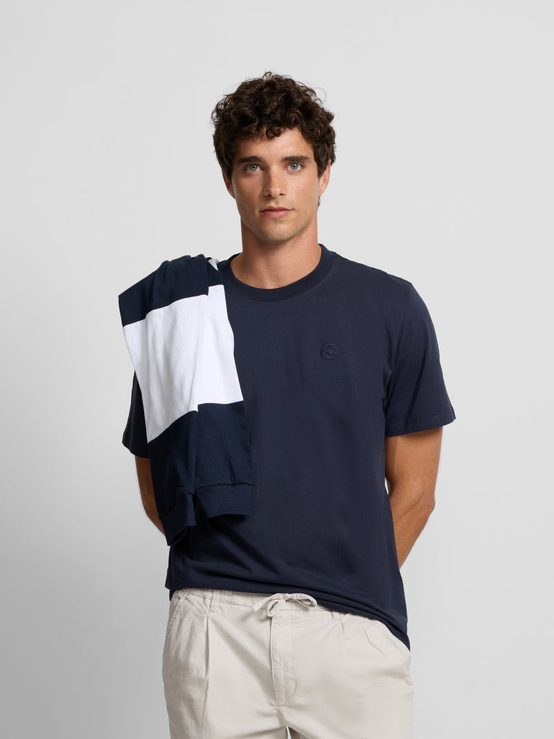 Camiseta logo smile azul marino