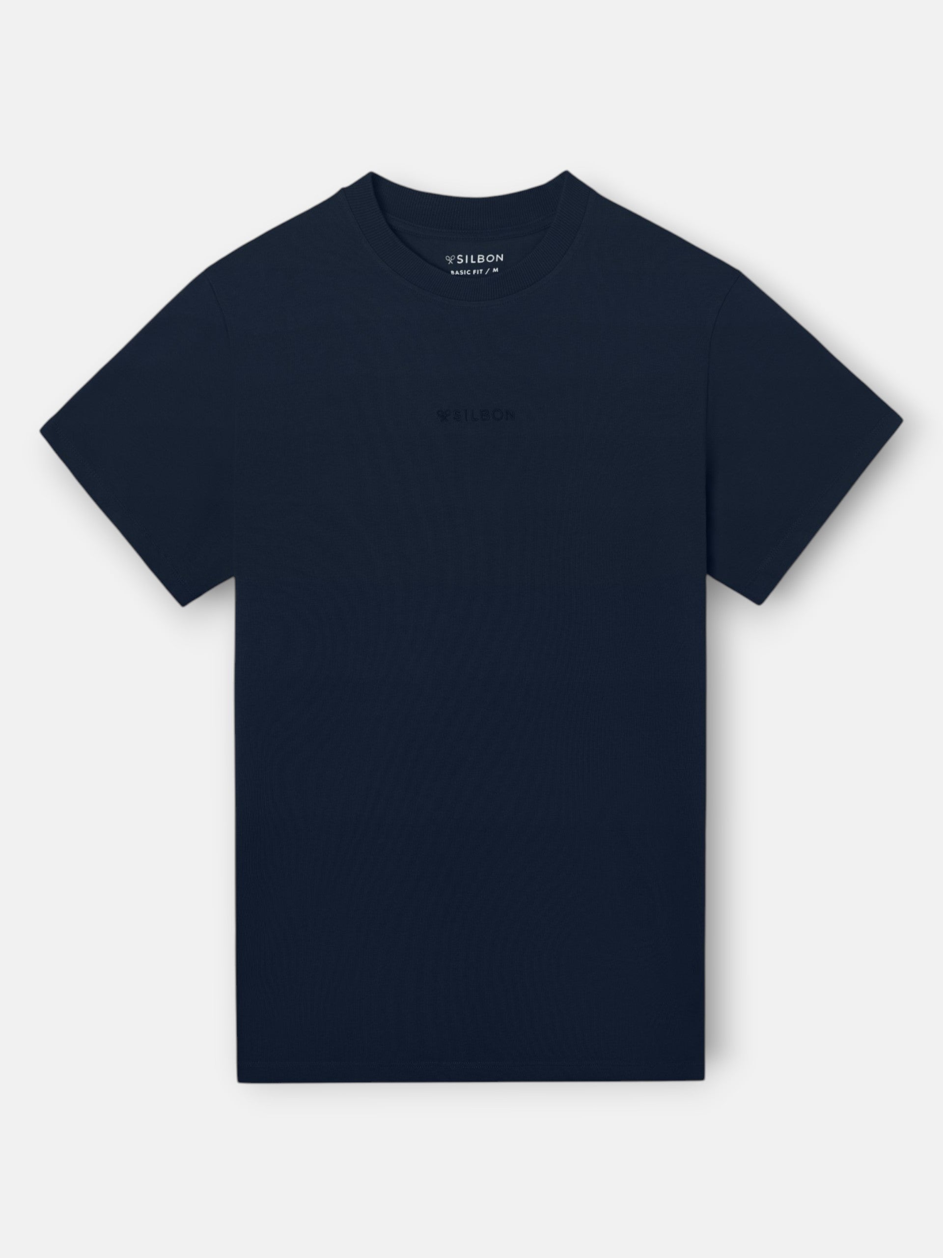 Camiseta silbon tono azul marino
