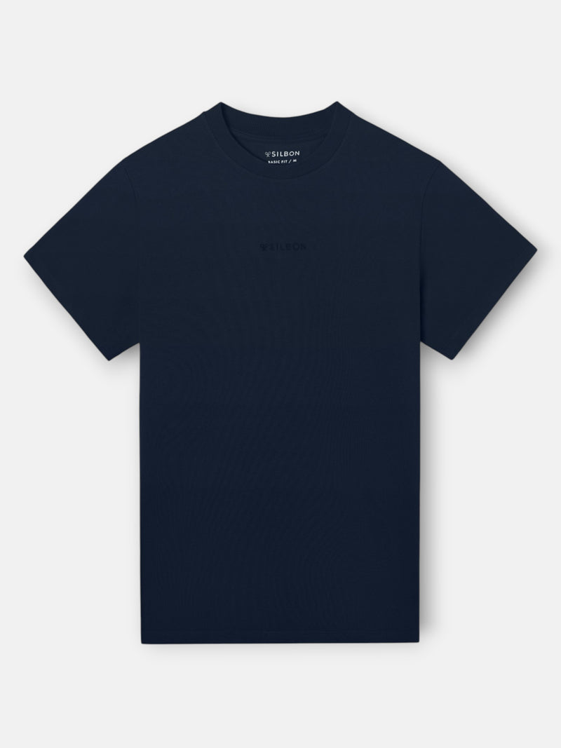 Camiseta silbon tono azul marino