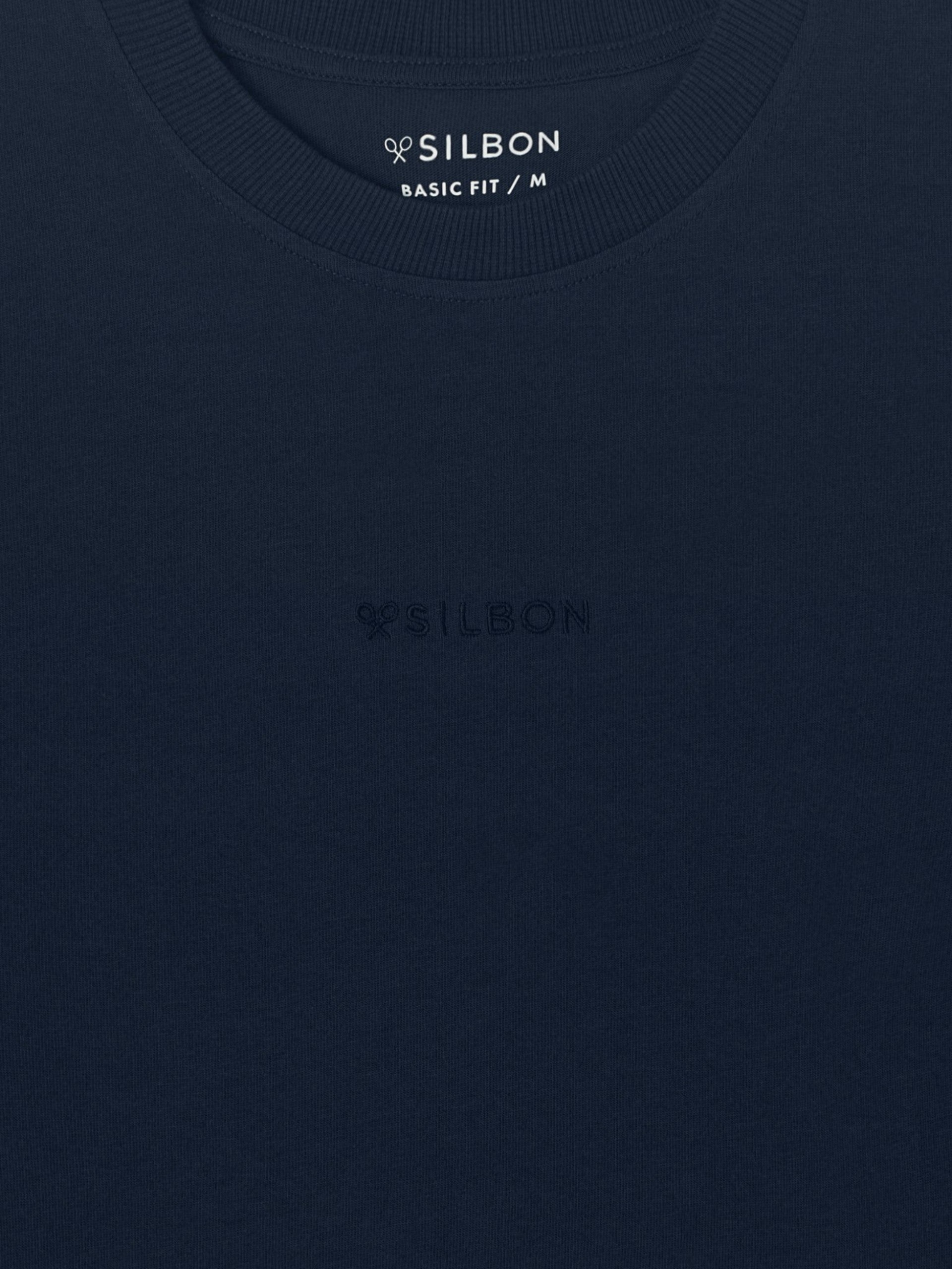Camiseta silbon tono azul marino