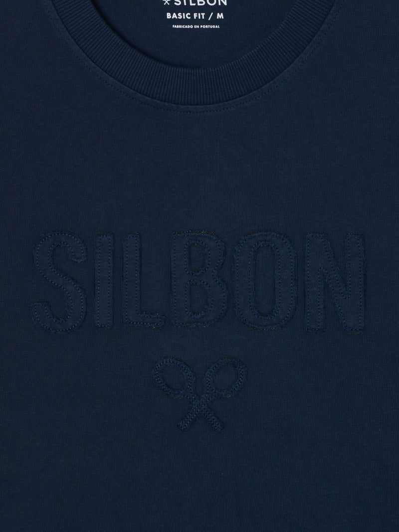 Camiseta Silbon patch tom azul-marinho