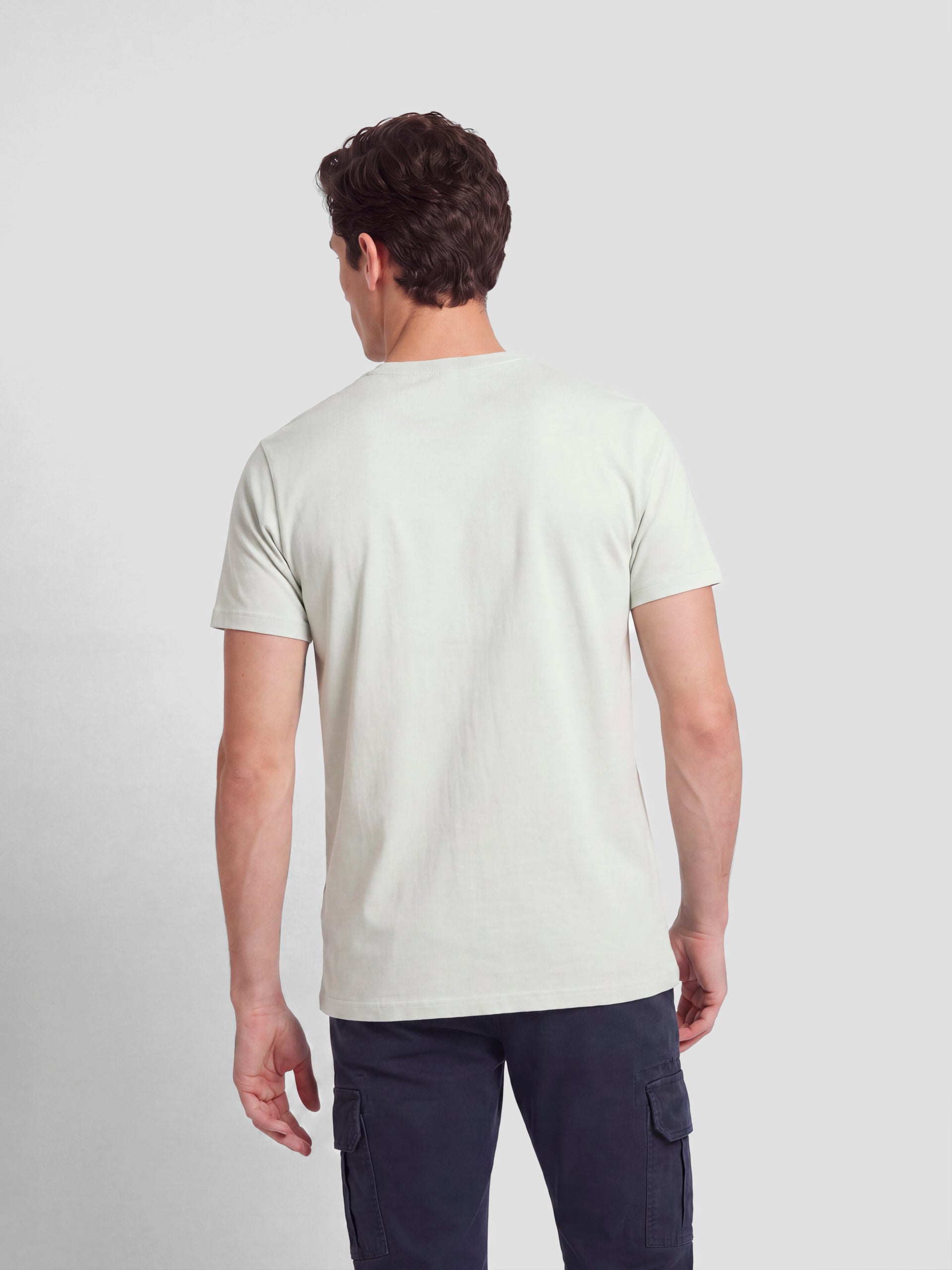 Classic T-shirt with light green mini logo
