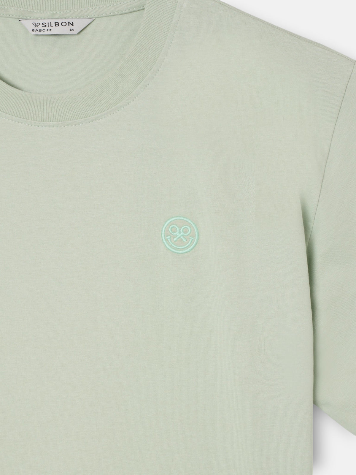 Camiseta logo smile verde claro