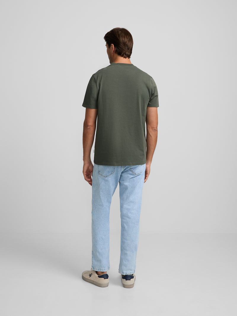 Camiseta silbon patch tono khaki