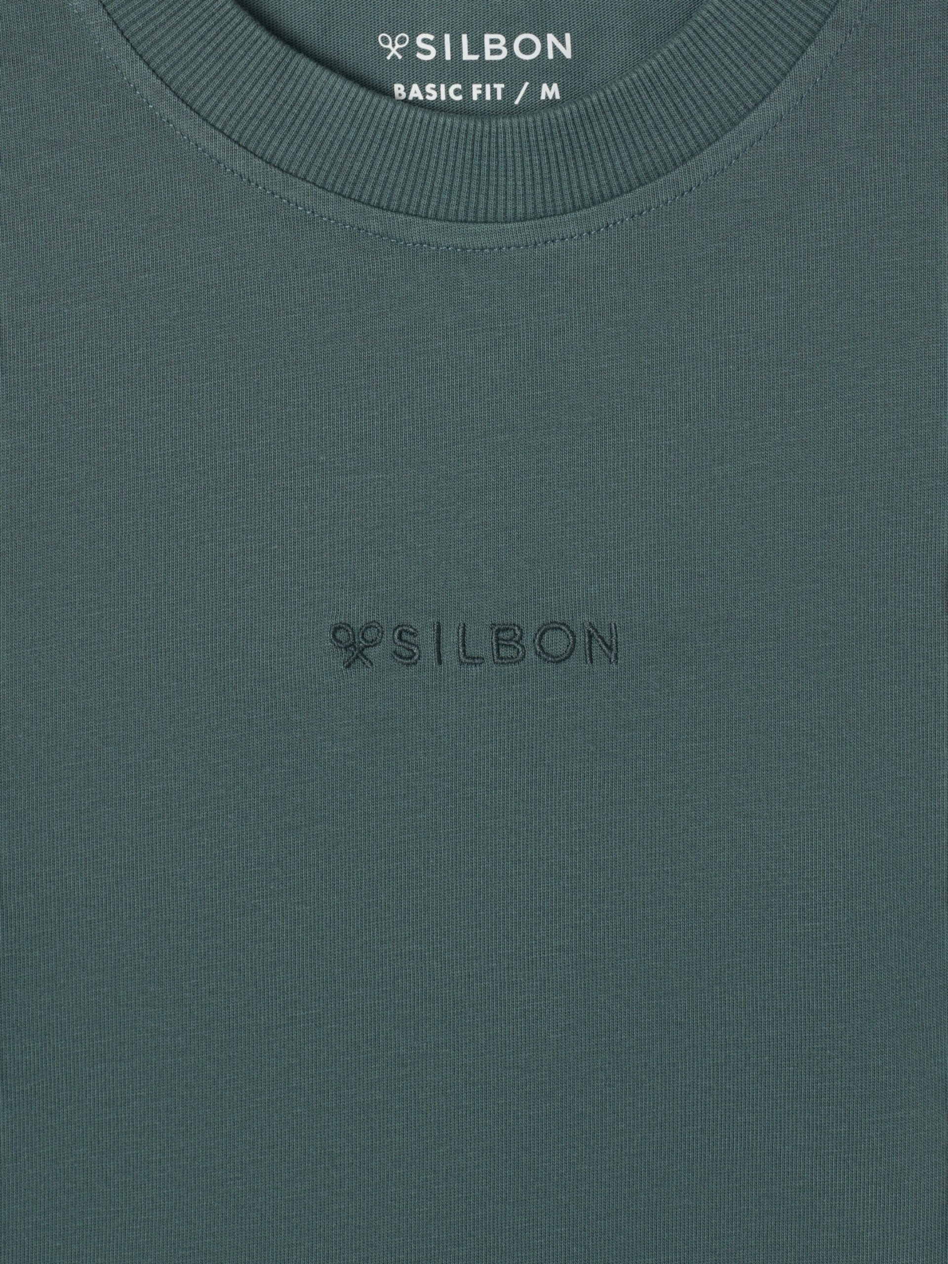 Camiseta silbon tono verde