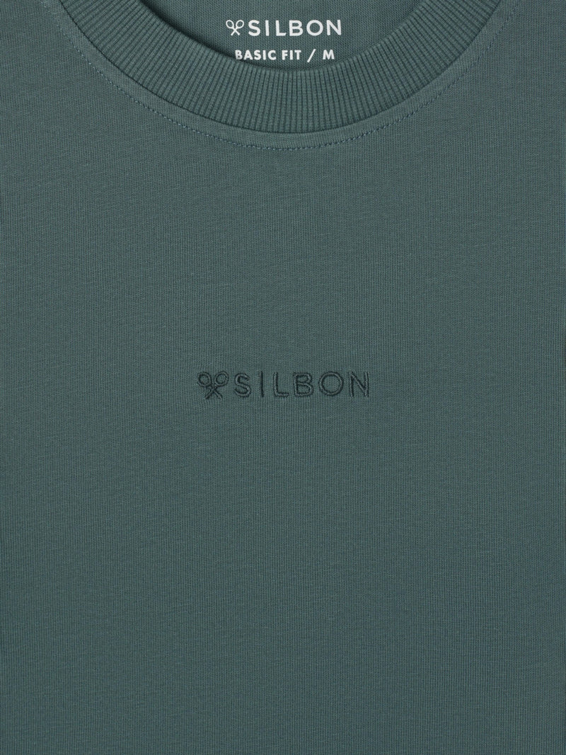 Camiseta silbon tono verde