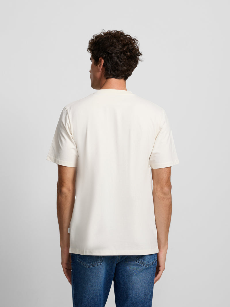 Camiseta logo smile crema