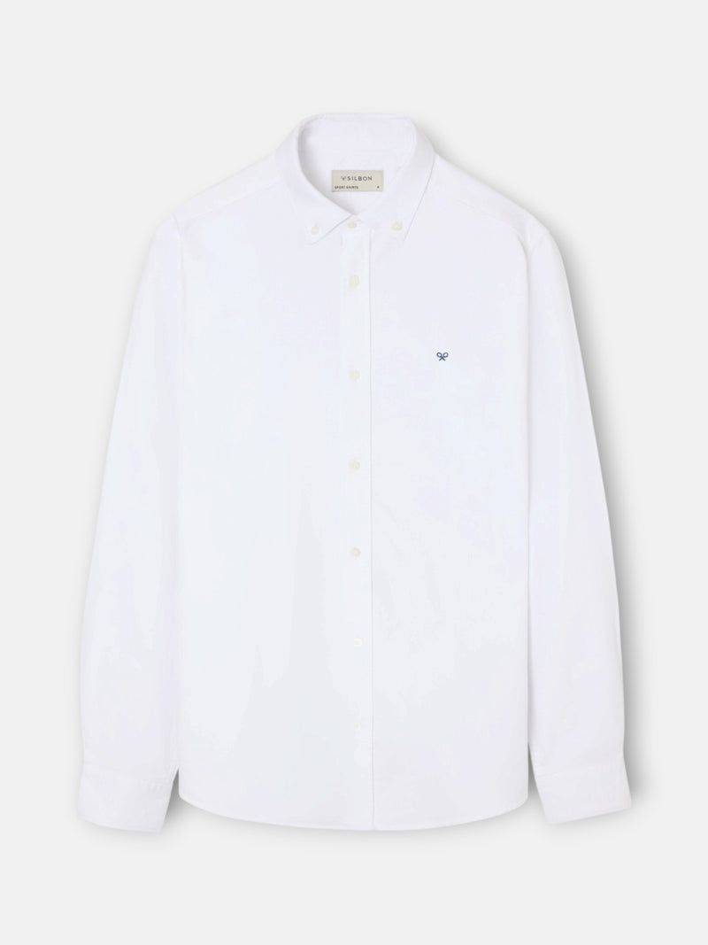 Camisa sport oxford warm blanca