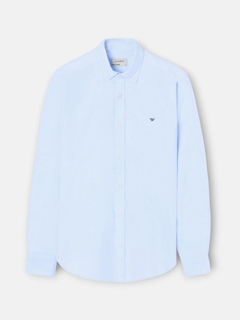 Camisa sport oxford warm celeste