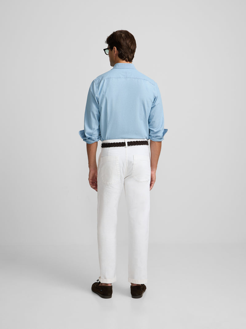 Camisa sport denim azul claro