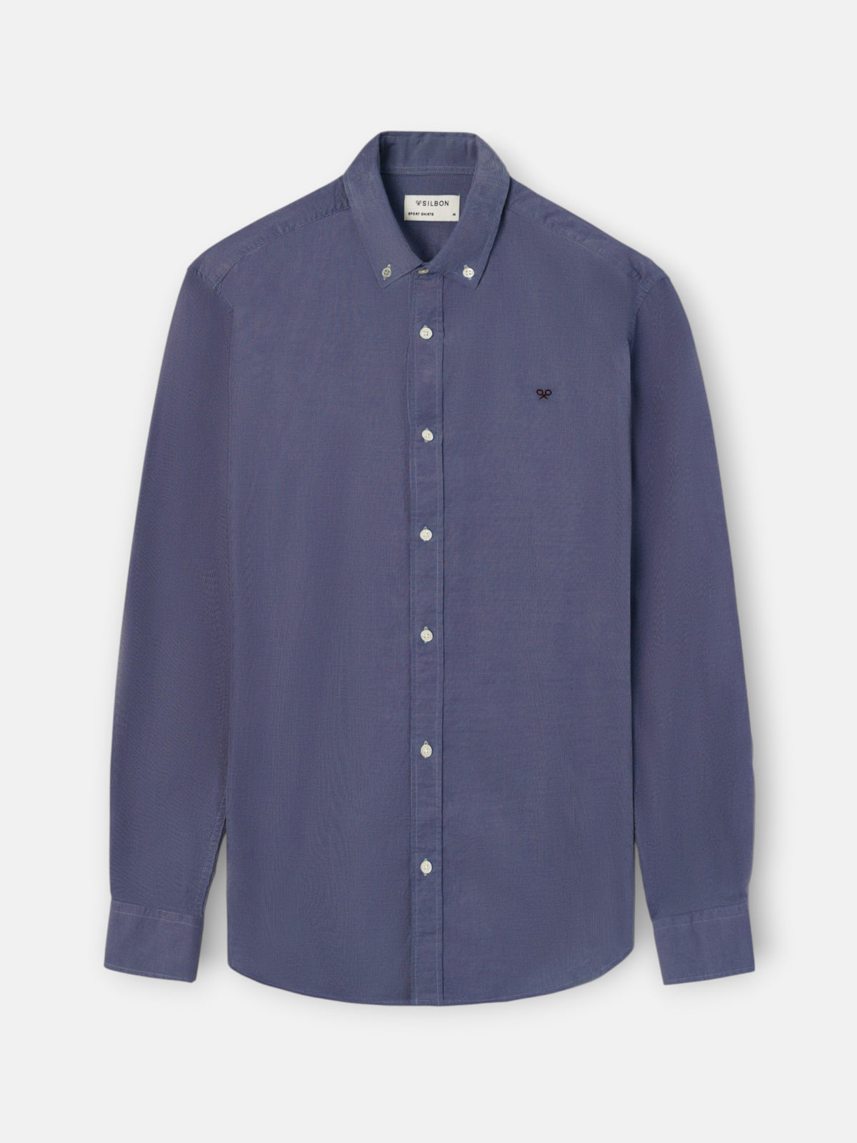Chemise sport en velours indigo