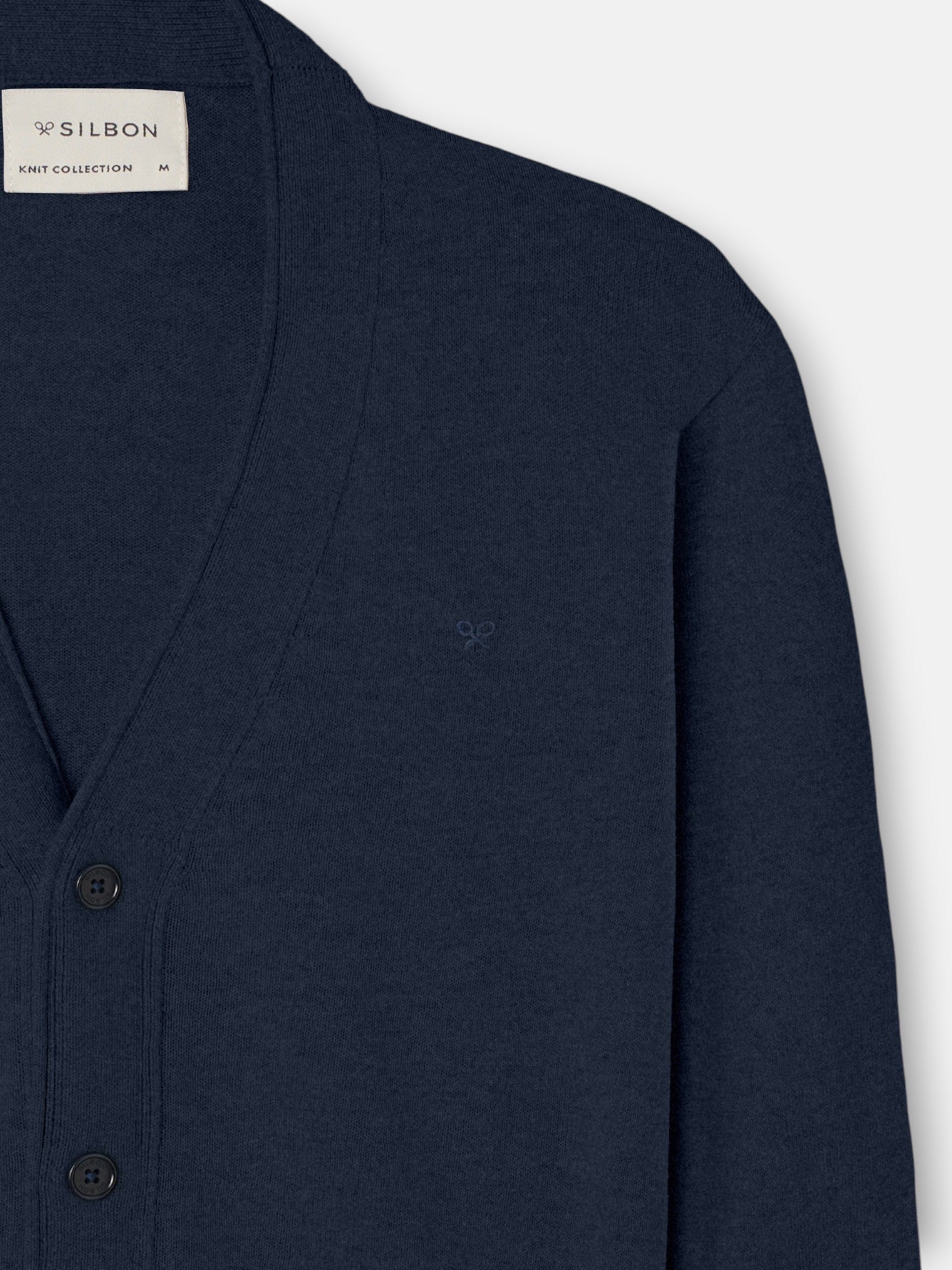 Cardigan clasico azul marino