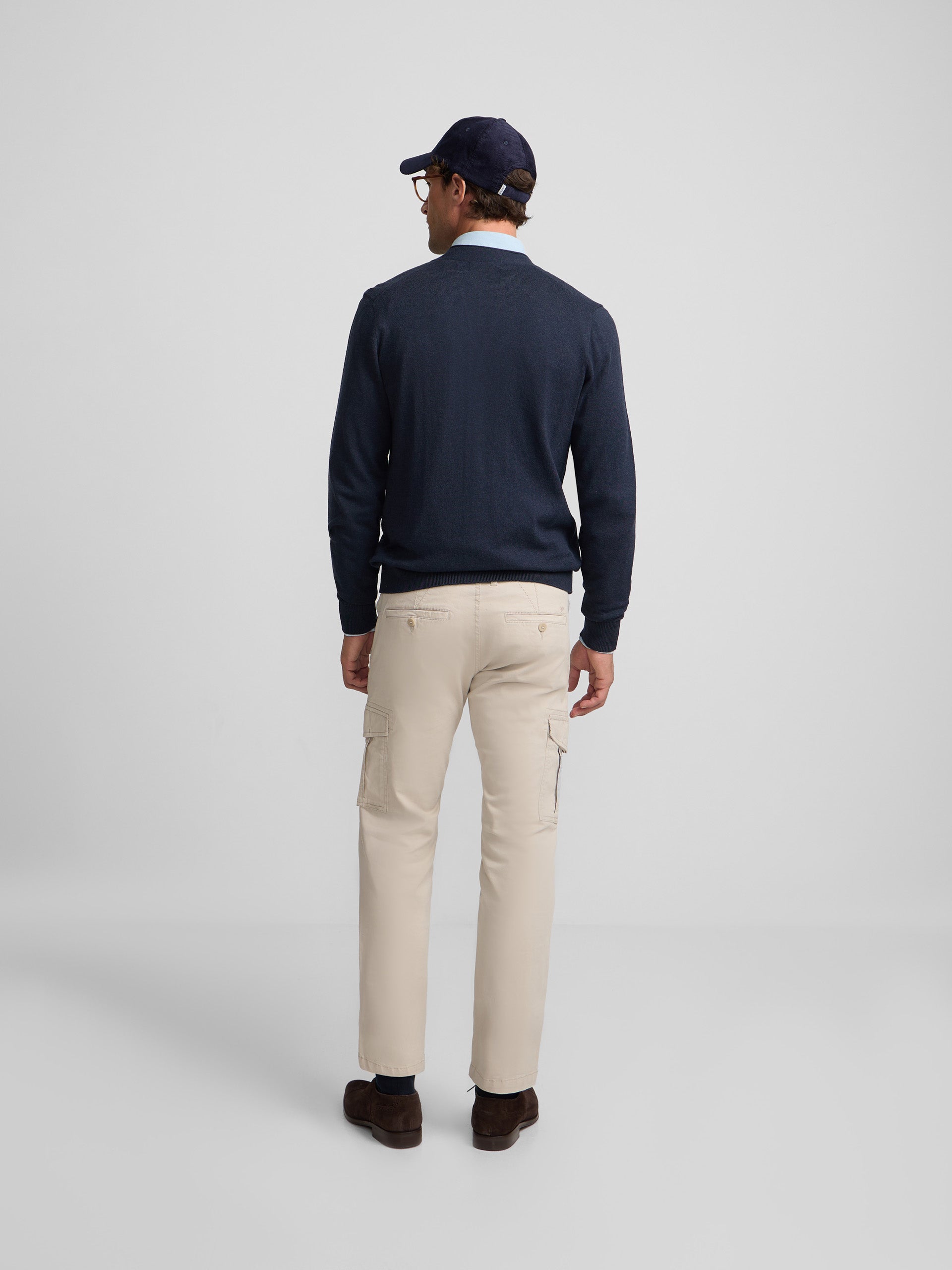 Classic navy blue cardigan