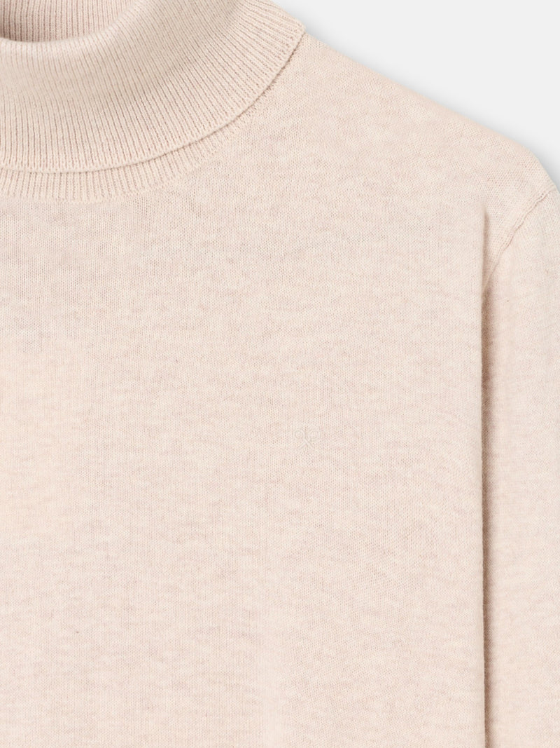 Beige turtleneck sweater