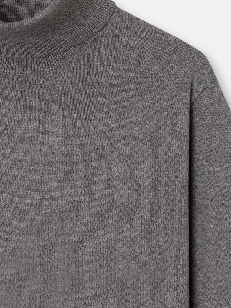 Grey turtleneck sweater
