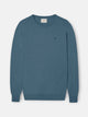 Jersey cuello redondo azul gris
