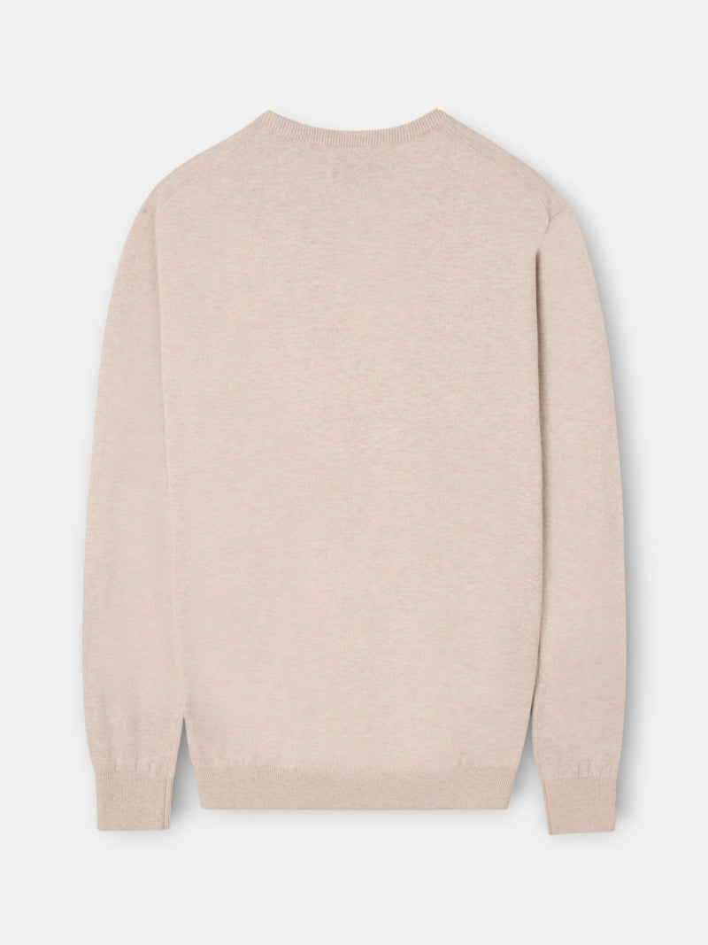 Beige V-neck sweater
