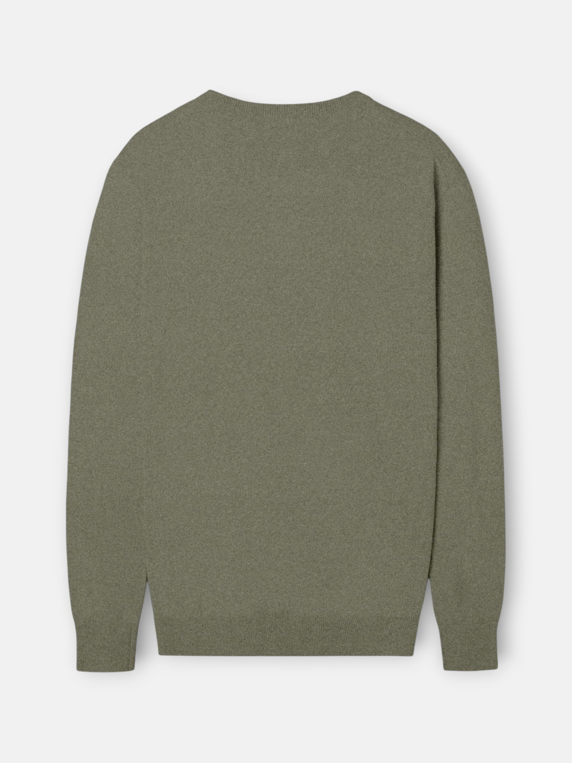 Jersey cuello redondo verde gris