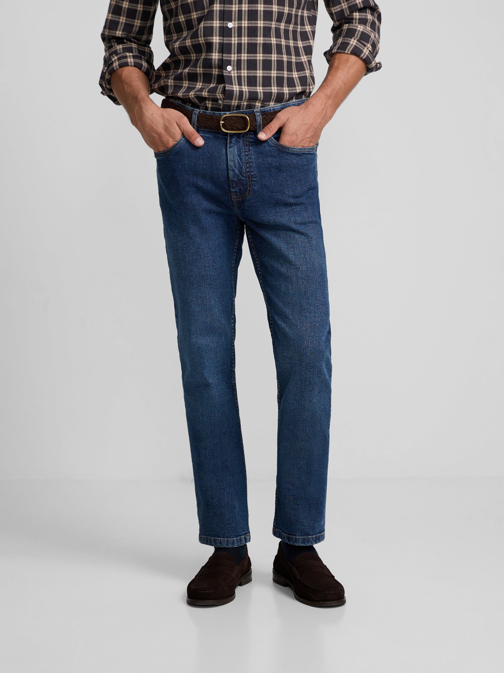 Pantalon de sport en denim bleu foncé