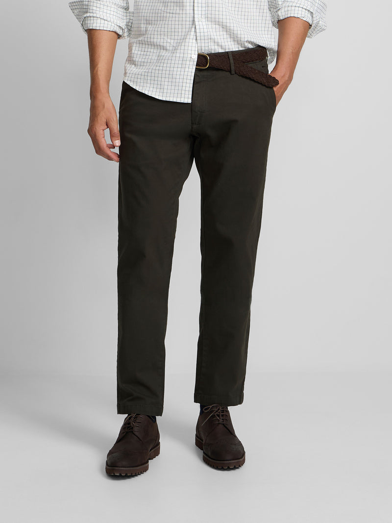 Pantalon sport chino verde oscuro