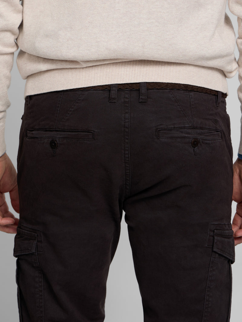 Pantalon sport cargo marron