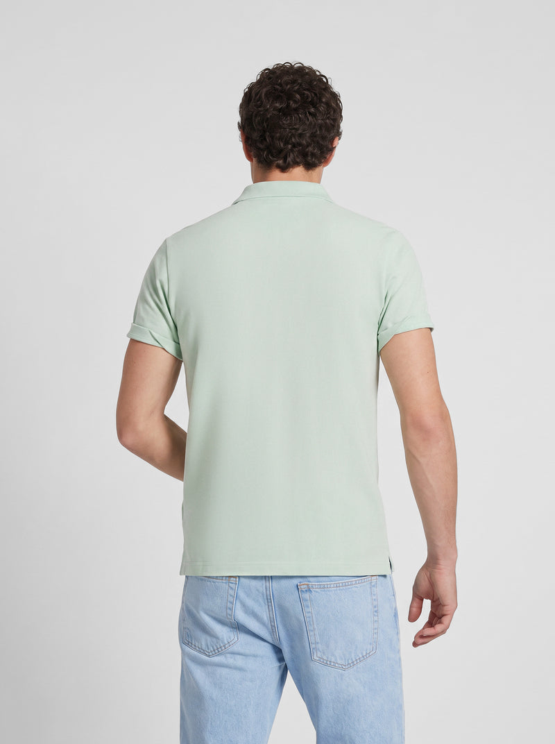 Polo de manga curta verde claro