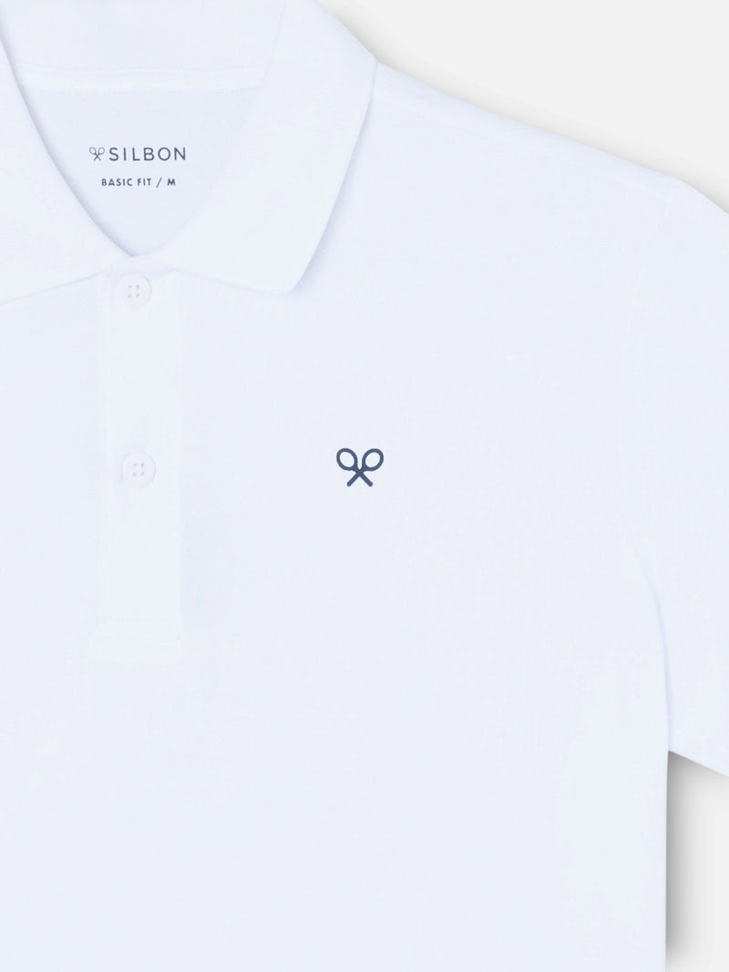 Polo tecnico blanco