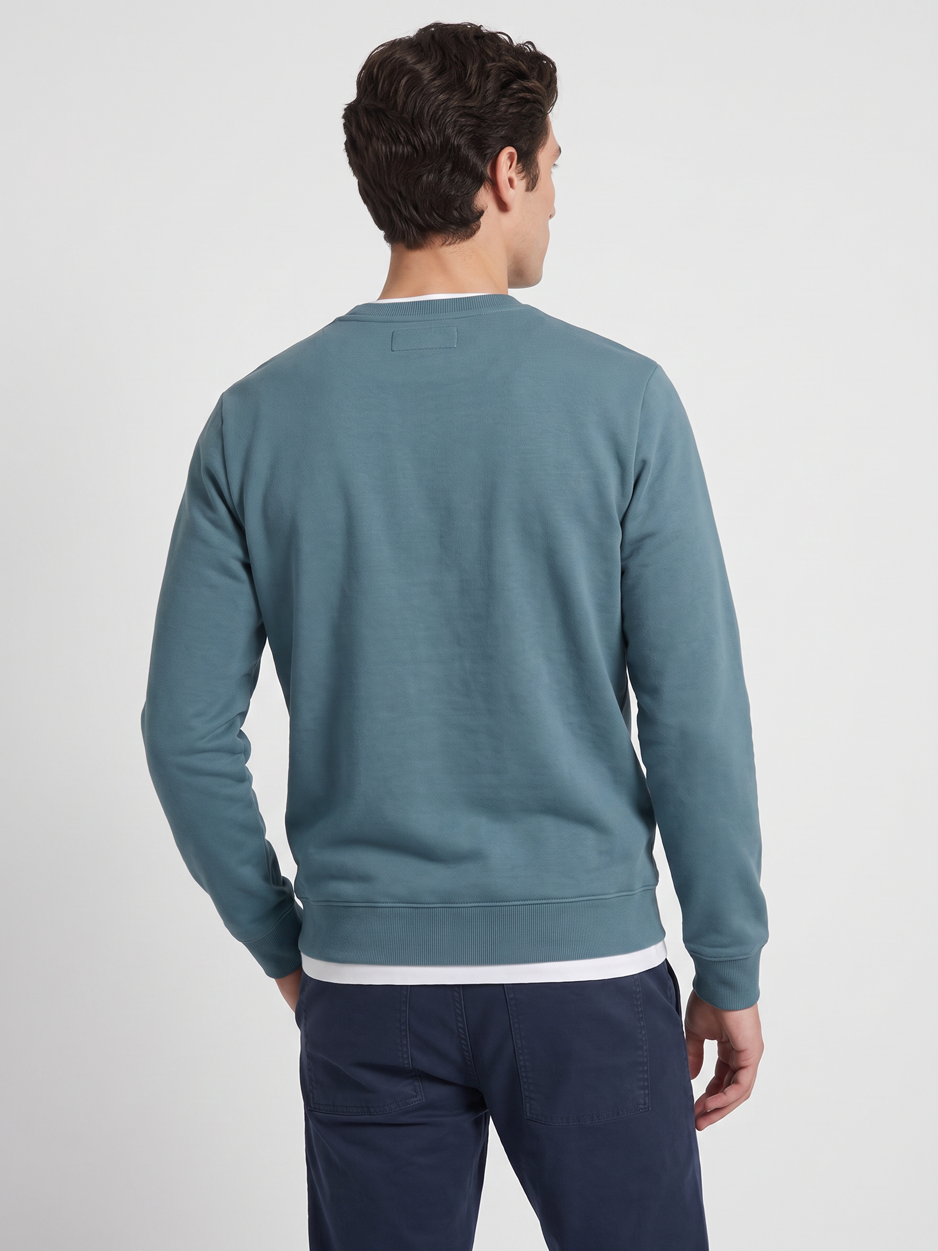 Petroleum embossed racket sweatshirt