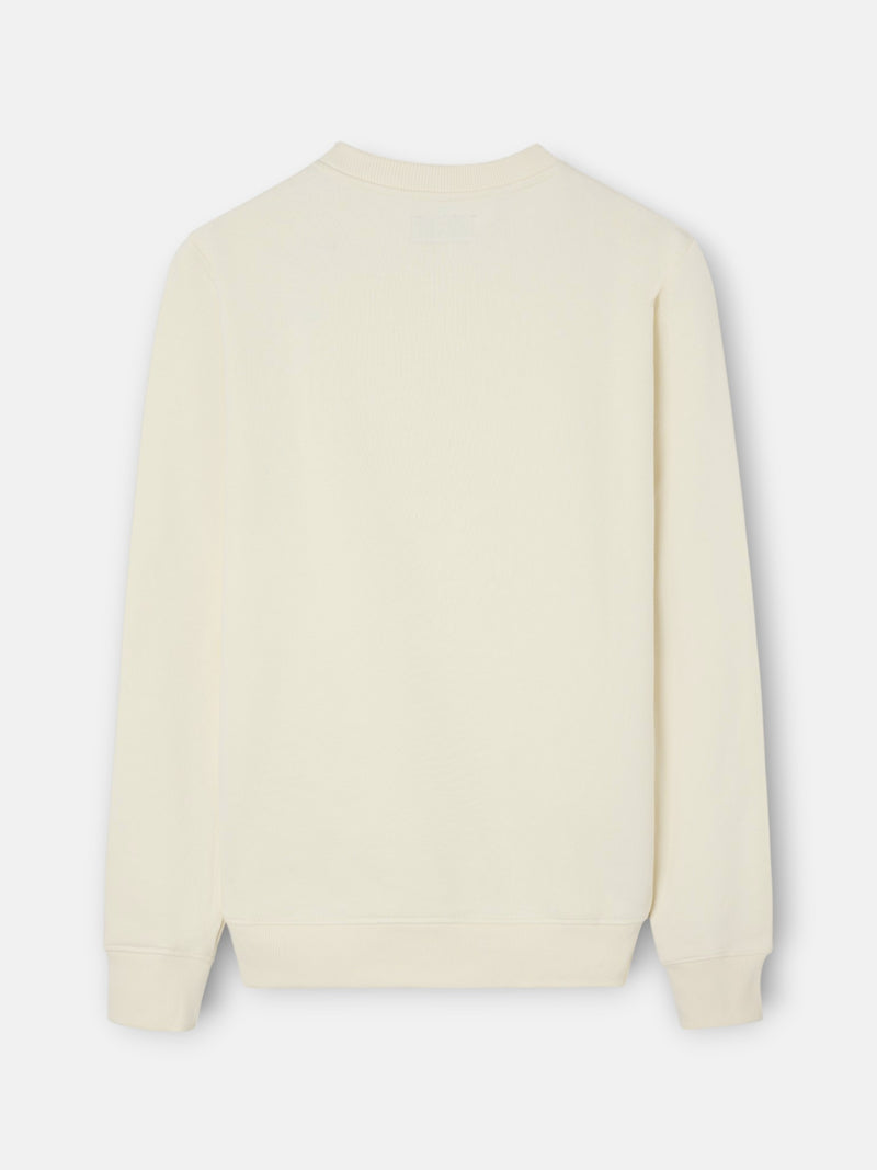 Sudadera raqueta relieve crema