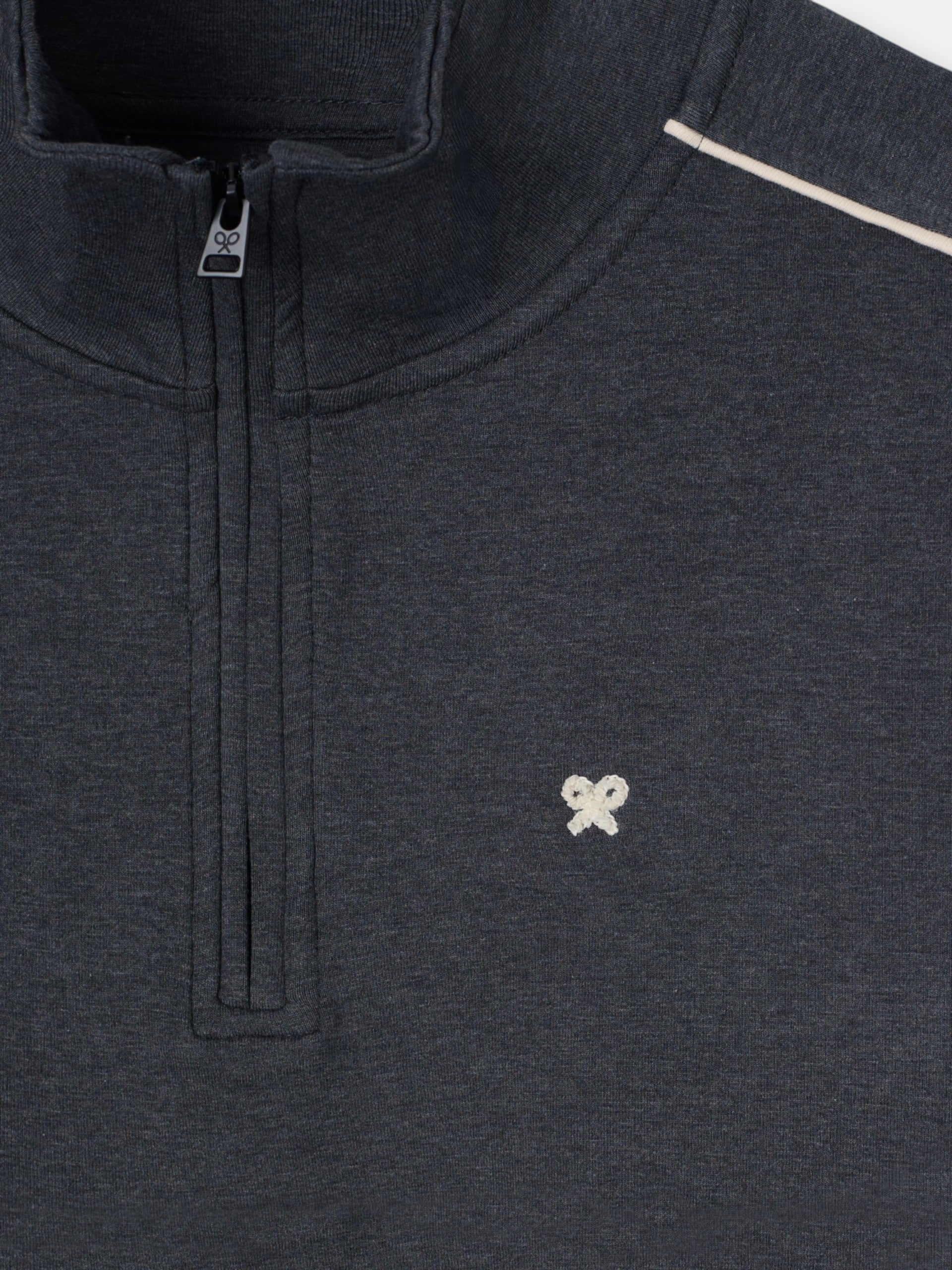 Sudadera media cremallera sb gris