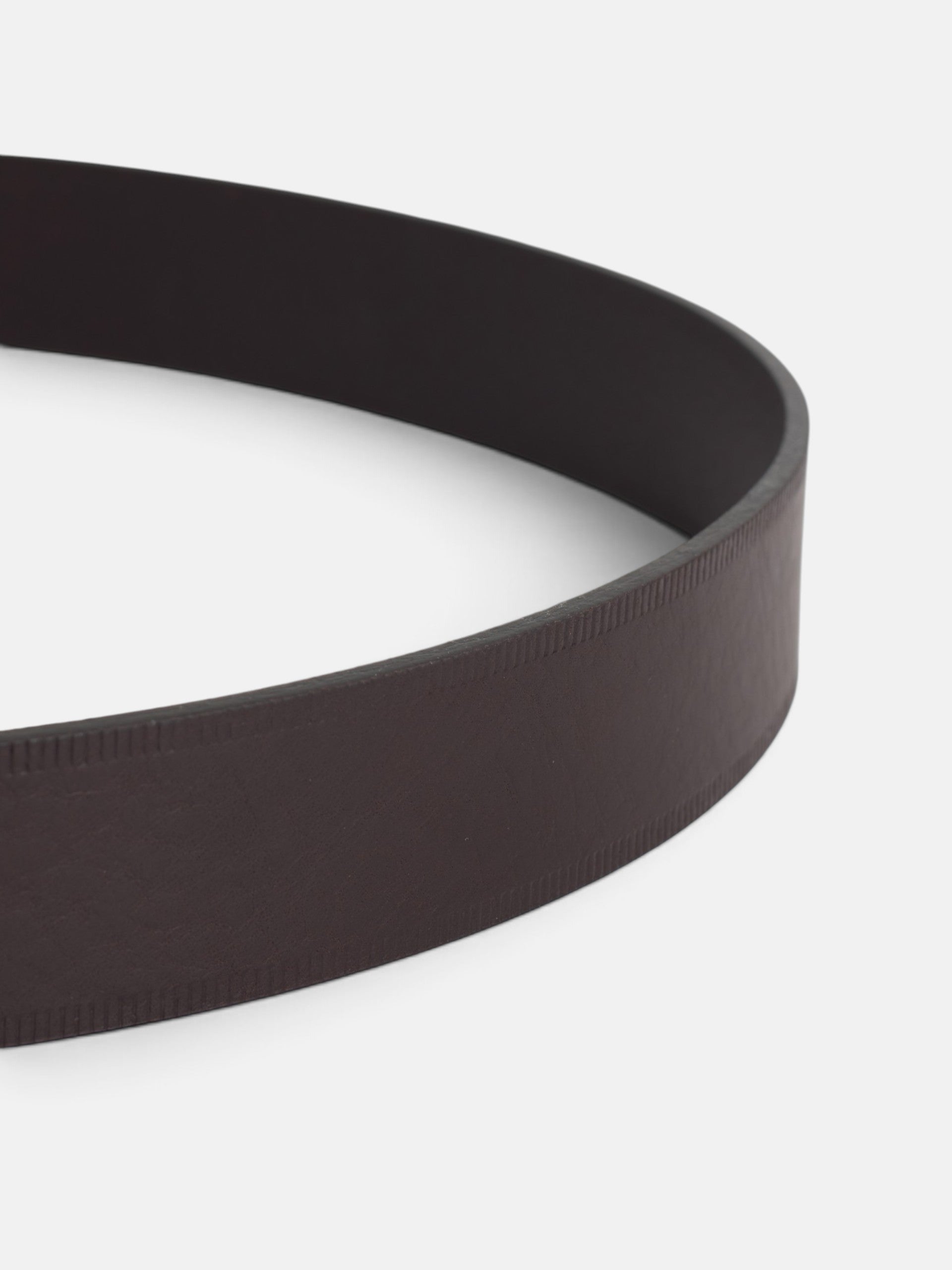 Cinturon piel rayado marron