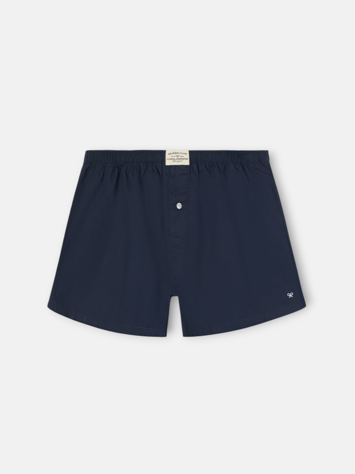 Calzoncillo liso minilogo azul marino