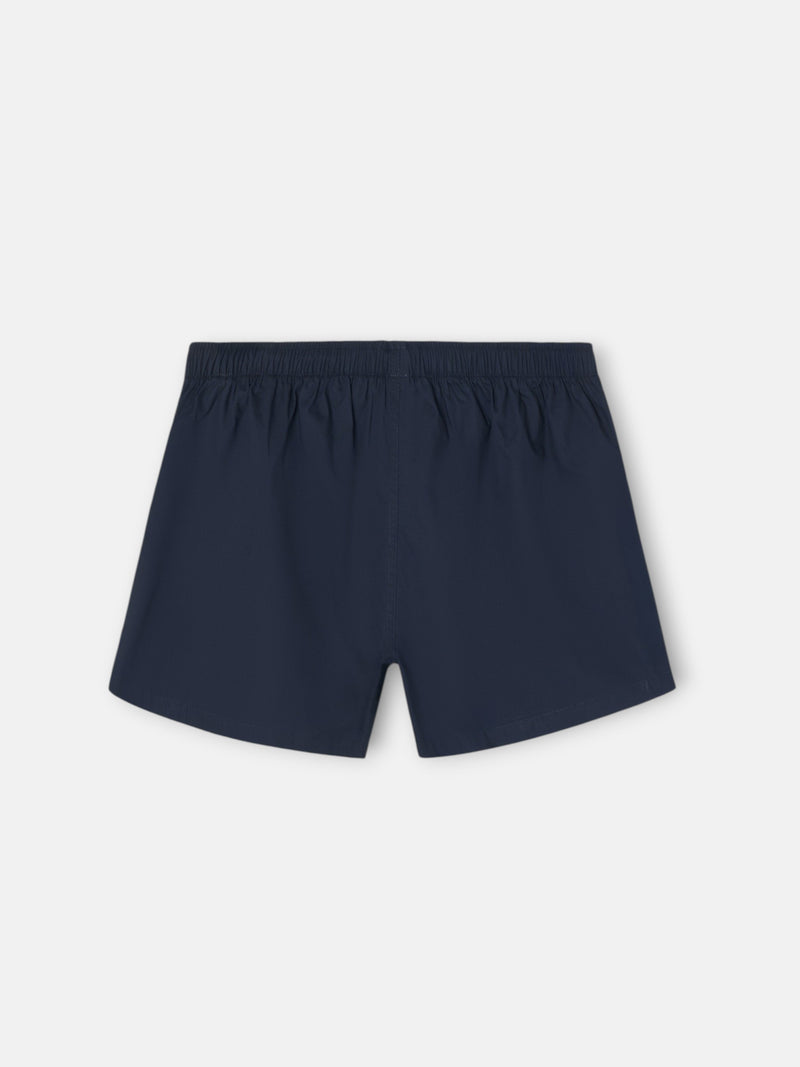 Calzoncillo liso minilogo azul marino