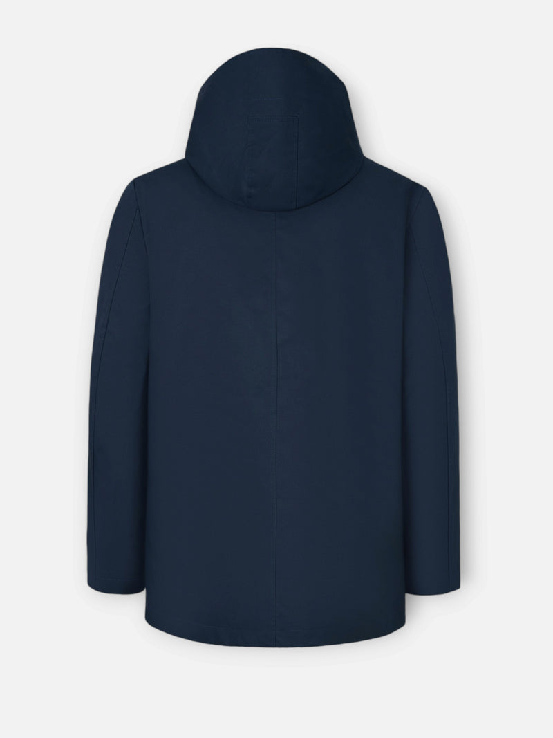 Parka bolsillos azul marino
