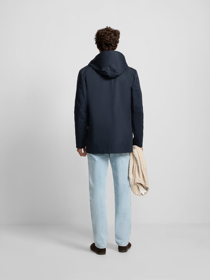Parka bolsillos azul marino