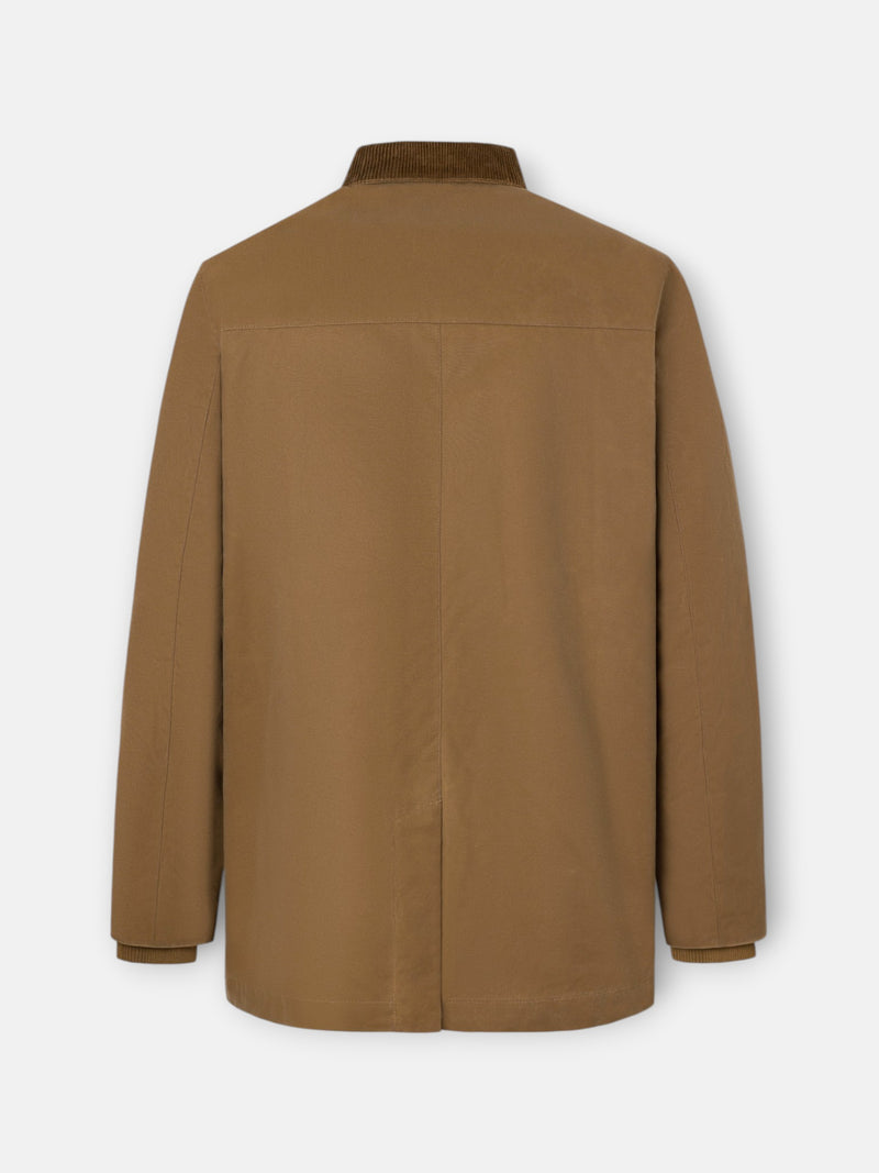 Abrigo encerado bolsillos beige