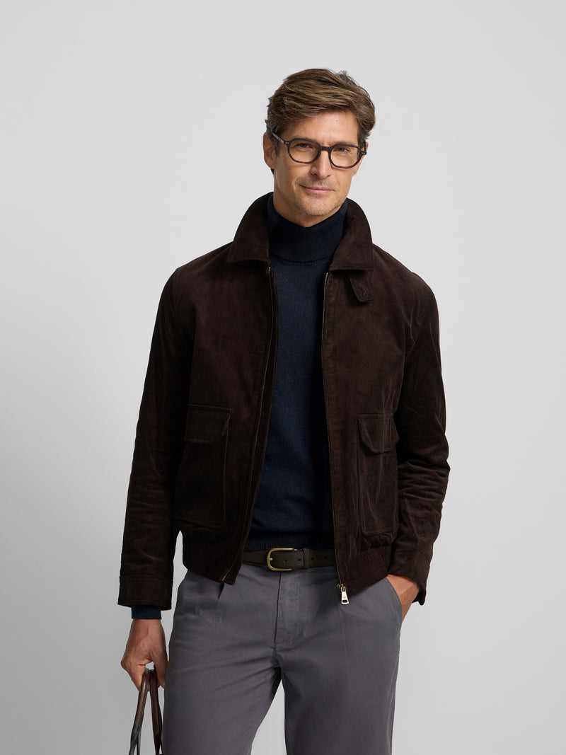 Chaqueta pana marron