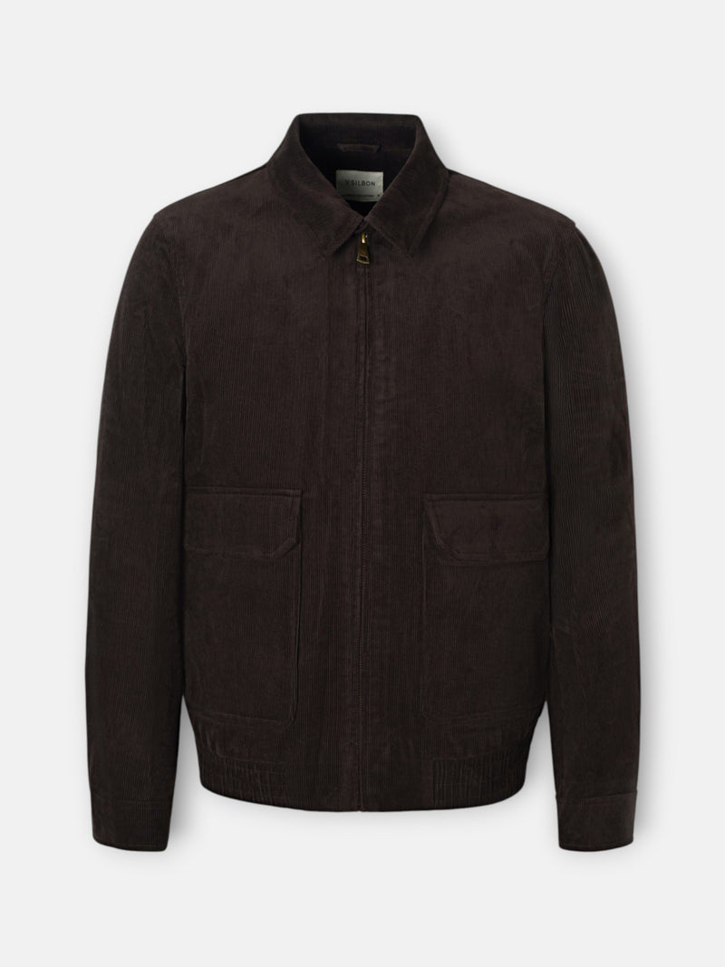 Chaqueta pana marron