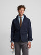 Blazer semi-structuré bleu marine