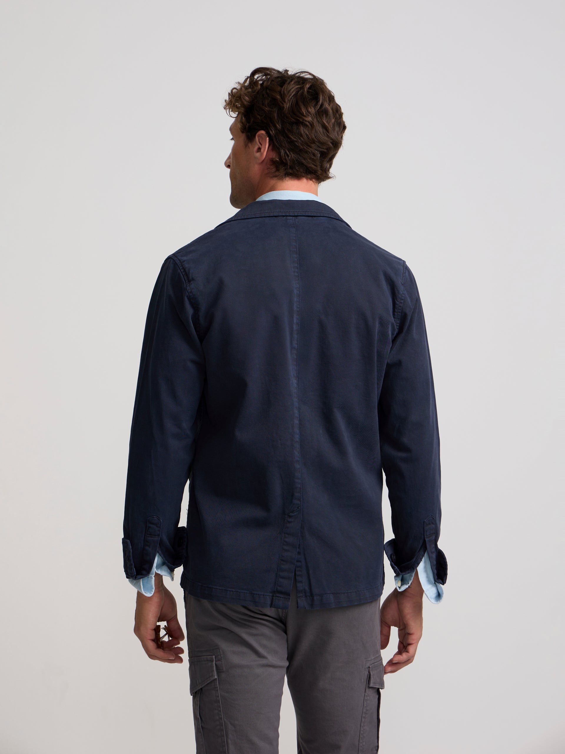 Blazer semi-structuré bleu marine