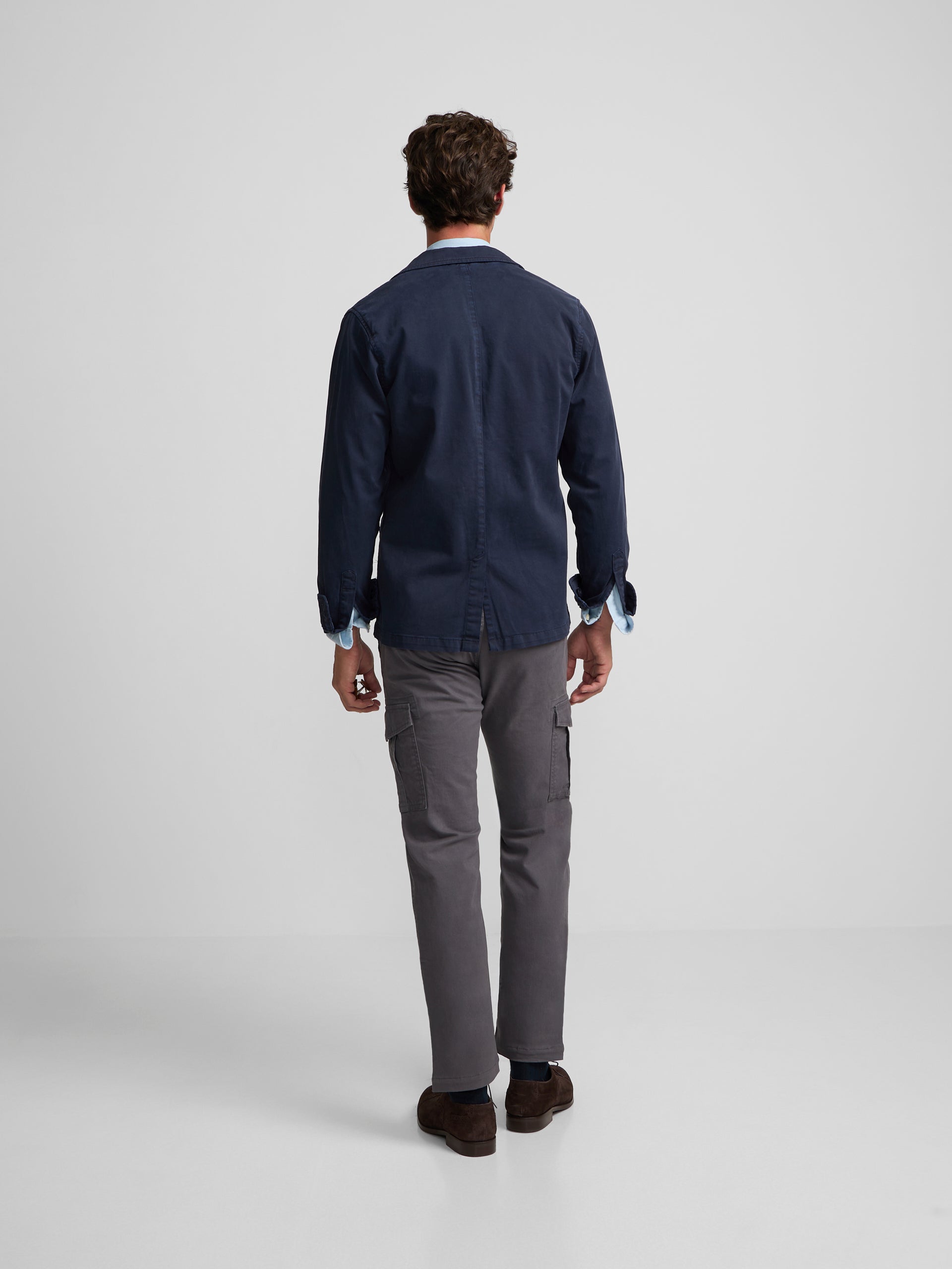 Blazer semi-structuré bleu marine