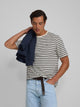 Cruise T-shirt with thin blue stripes