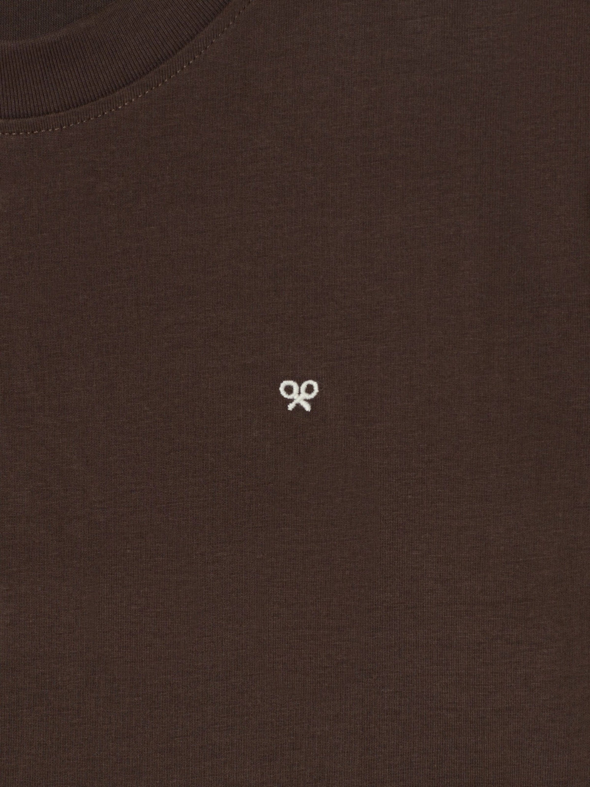 Camiseta silbon bordado marron