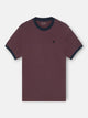 Camiseta ribs contraste rizo burdeos