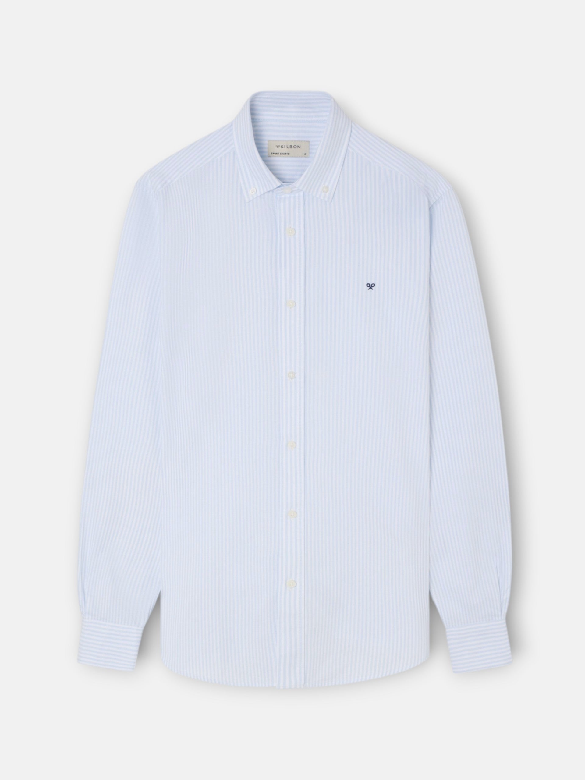 Camisa sport oxford raya media celeste