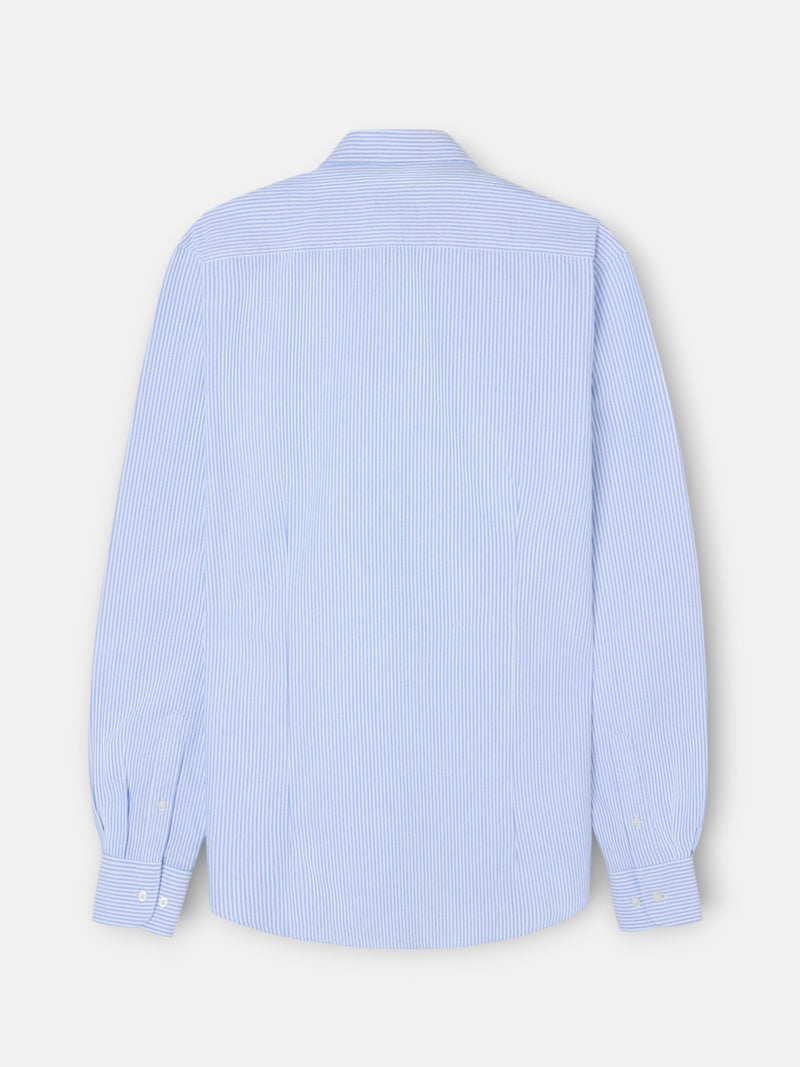 Chemise sport oxford à rayures bleues